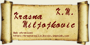 Krasna Miljojković vizit kartica